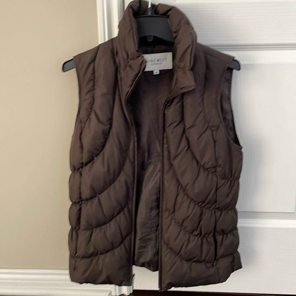 Nine West Vest - chocolate brown